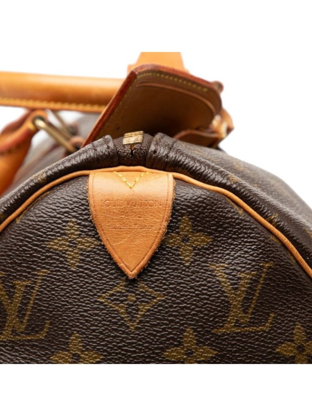 Louis Vuitton Monogram Keepall 45 Boston Bag Brown Leather - Picture 6 of 7